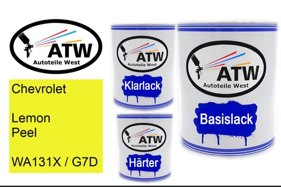 Chevrolet, Lemon Peel, WA131X / G7D: 1L Lackdose + 1L Klarlack + 500ml Härter - Set, von ATW Autoteile West.